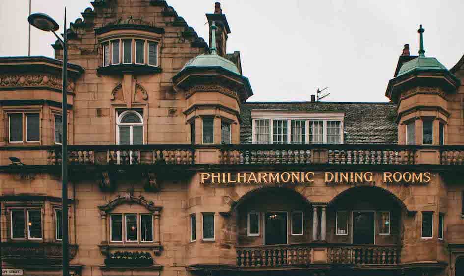 Outside of Liverpool Philharmonic Pub