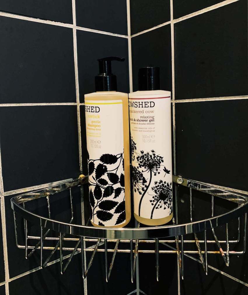 photo of the cowshed products in the shower